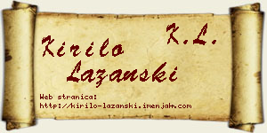 Kirilo Lazanski vizit kartica